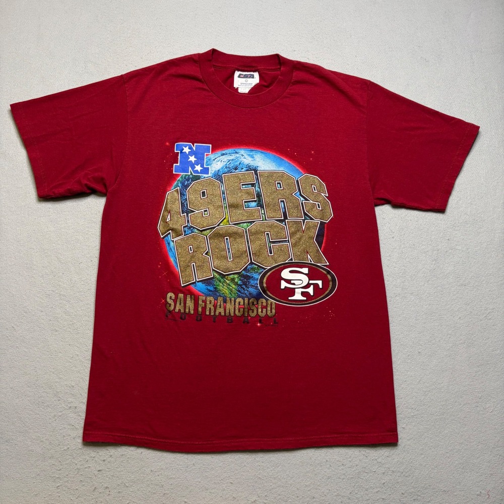 CSA T-Shirt Mens Large Red San Francisco 49ers Rock Vintage 90s Graphic Tee